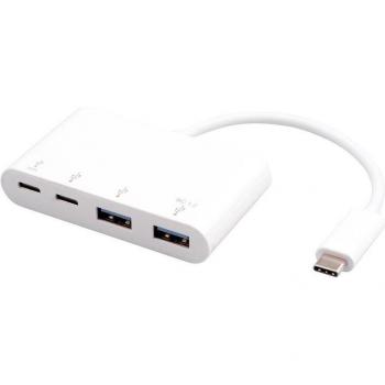 Adaptador Hub USB-C Versátil con 4 Puertos USB-A y 2 Puertos USB-C 3.1
