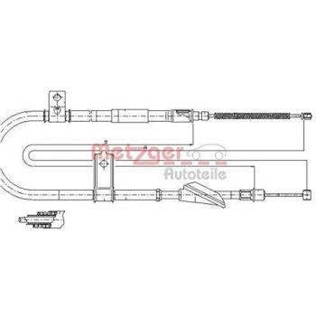 Cable de freno de estacionamiento METZGER 17.2514