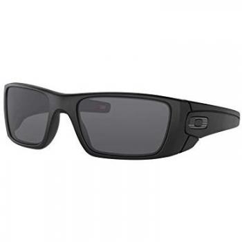 Oakley Fuel Cell Sunglasses - Matte Black Frame, Gray Lens, Rectangular Design, Unisex, Size 60 MM