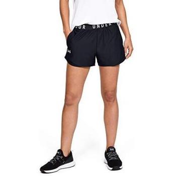 Under Armour Women's Play 3.0 Active, Breathable Running Shorts, Black/Black/White, XS