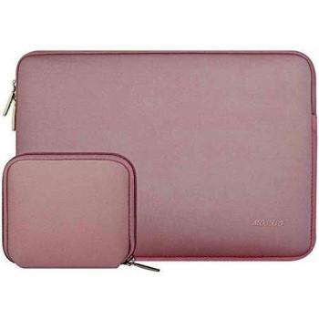 MOSISO Water Repellent Lycra Laptop Sleeve 13-13.3 Inch with Small Accessory Pouch, Baby Pink