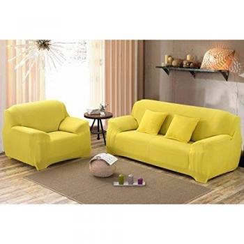 HIFUAR Fundas para Sofa Elástica 1,2,3,4 Plazas,Cubre Sofá Universal Cubierta de Sofá de Color Sólido Protector de Sofá o Sillón