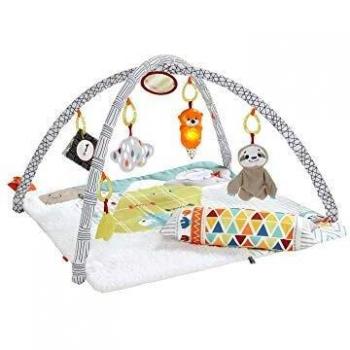 Fisher-Price Gimnasio sensorial llama, manta de juego para bebés recién nacidos