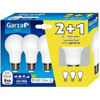 LED BOMBILLA STD 9W E27 240º 810LM 65K CAJA 2+1