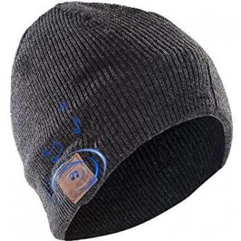 Gorro Beanie Bluetooth Sharon con Auriculares Binaurales Extraíbles - Gris