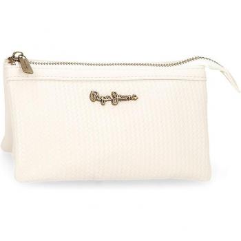 Monedero Pepe Jeans Lena tres compartimentos blanco