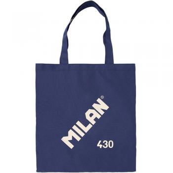 Tote Bag Milan Serie 1918 - Azul Marino - Tejido Ripstop - Asa Larga 27cm - Tamaño 50x38x41cm