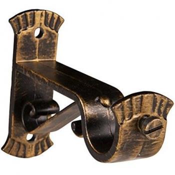 Soporte Forja Ø 20 mm. Caracol Negro/Dorado Juego 2 Piezas