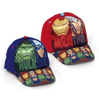 Gorra Avengers- 2 DISEÑOS SURT. Material: ALGODÓN-Polyester Talla: 51/54-1 Unidad aleatoria