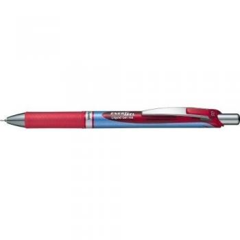 Pentel bolígrafo Roller... tinta Gel líquido EnerGel BLN75, rougelargeur de Trac ': 0,25 mm, diámetro & # x160; Tre de la redonda: 0,4 mm, punta de aguja, Grip Confort y Clip M' tallique, M 'canisme... Presión, color del cuerpo: azul/rojo, rechargea