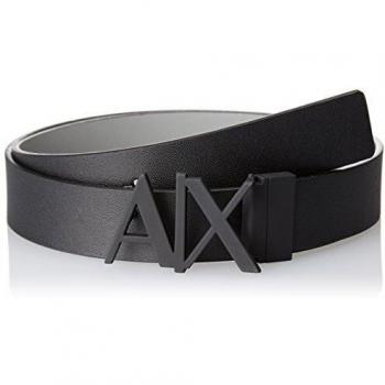 Cinturón de piel negro Armani Exchange para hombre 951017CC50561120, casual y clásico, talla 36