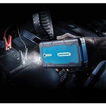Arrancador de emergencia y cargador portátil Silverline 684786, 12 V, Mini arrancador de emergencia para coche con estación de energía, 400A