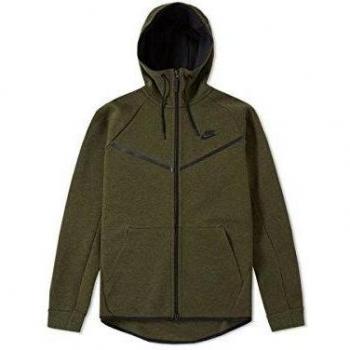 Nike M Nsw Tch Flc Wr Hoodie Fz - Sudadera para hombre, color verde, talla M
