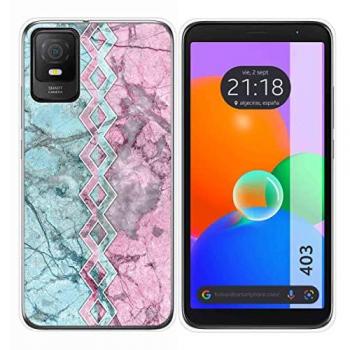 Funda de Silicona Personalizada para TCL 403 Diseño Mármol 08