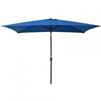 Azure Garden Parasol with Metal Pole 300x200 cm