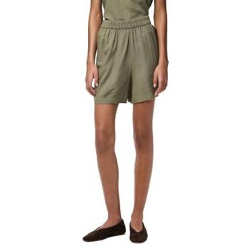 Shorts de Lino para Mujer 'PIA' Verde Oliva - Talla XS - Ajuste Relajado y Cintura Elástica