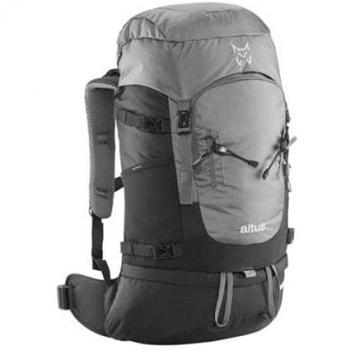 Mochila Altus Pirineos 30L J30 Gris Negro con espalda ventilada, capacidad de 30 litros, diseño adecuado para montaña