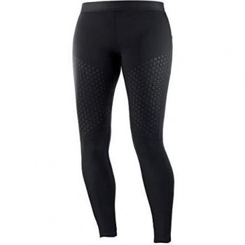 SALOMON Support Tight Mallas, Mujer, Black, S