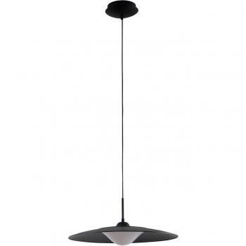Lámpara colgante LED Foco Lucande, negro arena, metal, Ø 50 cm, moderna, para salón y comedor (1 bombilla)