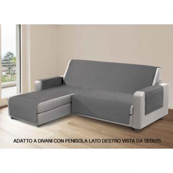 Funda de Sofá Chaise Longue Derecho Antracita 190x70x55 cm