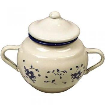 IBILI 919150 - Azucarero con tapa de acero esmaltado vitrificado Sena 0,5 l