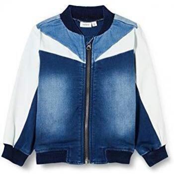 NAME IT Nmmabobo Dnm 3331 Swe Jacket Chaqueta de Jean, Dark Blue Denim, 92 para Bebés