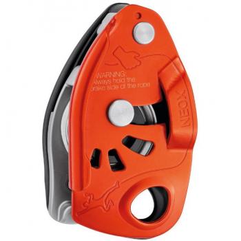 Petzl Neox Belay Device - Size: One Size, Color: Orange, Type: Cam-Assisted Blocking, Model: D016AA01, Unisex