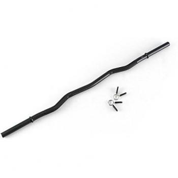 Capital Sports Accretor 120 - Barra z, Barra curl con agarre antideslizante, Barra z musculación de 120 cm, Sleeves de 18 cm, Carga máxima 180 kg, Plano, Negro