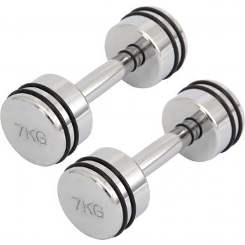 Mancuernas cromadas 14 kg set