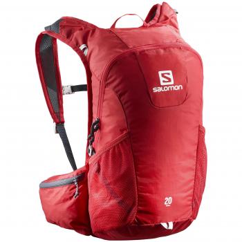 Salomon Mochila para running y senderismo 20 l, trail 20, rojo y gris