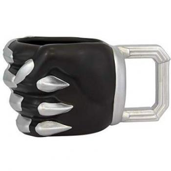 Paladone PP4838BP Taza con forma de pantera | Diseño de cómic negro taza de té | fresco y para oficina o hogar | Producto oficial de Marvel, cerámica
