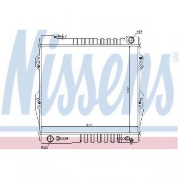 Radiador de refrigeración del motor NISSENS 64847 - Radiador de alta calidad, diseñado para un rendimiento óptimo en la refrigeración del motor, fabricado con materiales duraderos, compatible con una amplia gama de vehículos, fácil instalación
