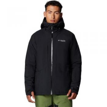 Chaqueta impermeable con capucha Columbia Highland Summit II para hombre, color negro, talla L