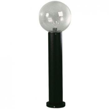 Lámpara de Jardín Negra con Vidrio Burbujas, Sin Sensor de Movimiento, Aluminio Fundido, E27, IP44, 815x250