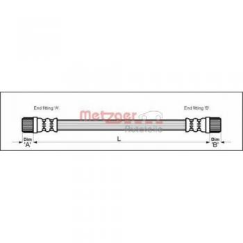 Metzger 4111152 Tubo flexible de frenos