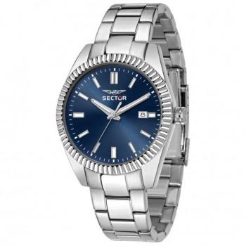 Reloj de Hombre Sector 240, 41mm, Esfera Azul, Acero Inoxidable, Cuarzo