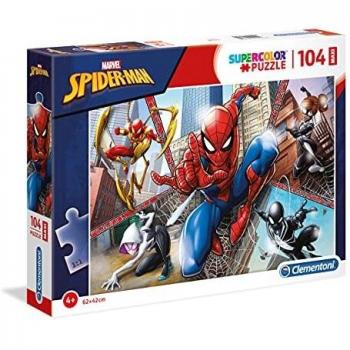 Clementoni Puzzle 104 Piezas Maxi Spider-Man, Multicolor