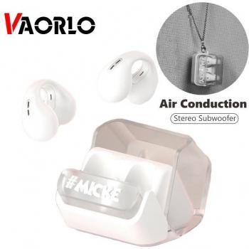 Auriculares Inalámbricos VAORLO Ture con Reducción de Ruido, Subwoofer HiFi, Estéreo, Clip para la Oreja, Uso Sin Dolor, Compatibles con Todos los Smartphones (Verde)