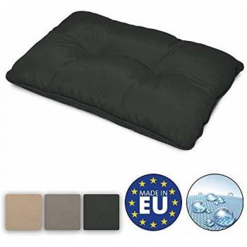 Cojín Lounge de Exterior Beautissu Gris Grafito 60x40x12 cm - Resistente al Agua, Ideal para Jardín y Balcón