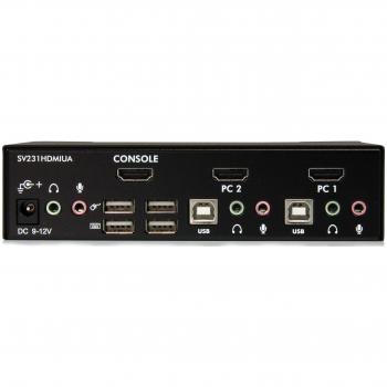 StarTech.com SV231HDMIUA 2 Port USB HDMI KVM Switch with Audio and USB 2.0 Hub