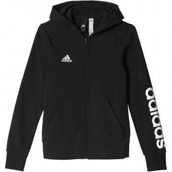 Adidas Yg Linear Fz Hd Sudadera, Niñas, color: Negro
