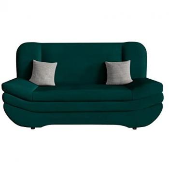 Sofá-cama Comfivo 234 Premium con Caja de Ropa de Cama, Muebles Ya Montados, 95x200x90cm, Tapizado en Venus Velvet y Kenia