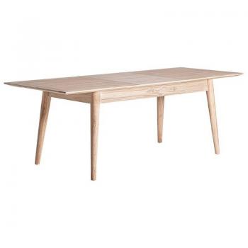 Mesa Extensible Nyry de Madera Mindi en color Blanco/Marrón de 160x80x76cm