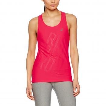 Asics Graphic Tank Camiseta de Tirantes, Mujer, Rosa