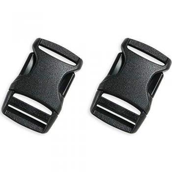 Tatonka SR-Buckle Pair 25mm - Black, Unisex-Adult Backpack Clips