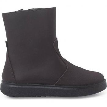 Botas de niña de piel con refuerzo y cremallera lateral