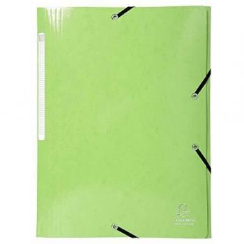 Exacompta 55823SE - Carpeta con gomas y 3 solapas, 24 x 32 cm, color verde, 1 unidad