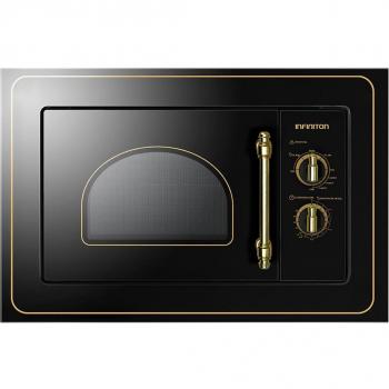Microondas Encastrable Infiniton IMW-RU20 800W 20L con Función Grill Acabado Rústico Negro
