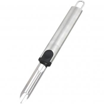Fackelmann Pela Patatas Carolina, Aluminio, Negro e Inoxidable, 205x23x15mm
