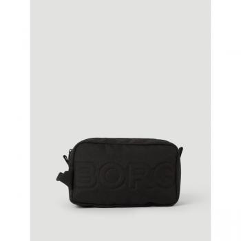 Borg Embossed Black Toilet Bag